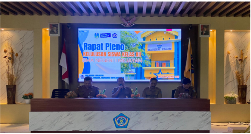 Rapat Pleno Pengumuman Kelulusan Siswa-siswi Kelas XII SMA Negeri 1 Mejayan Tahun Ajaran 2024/2025.
